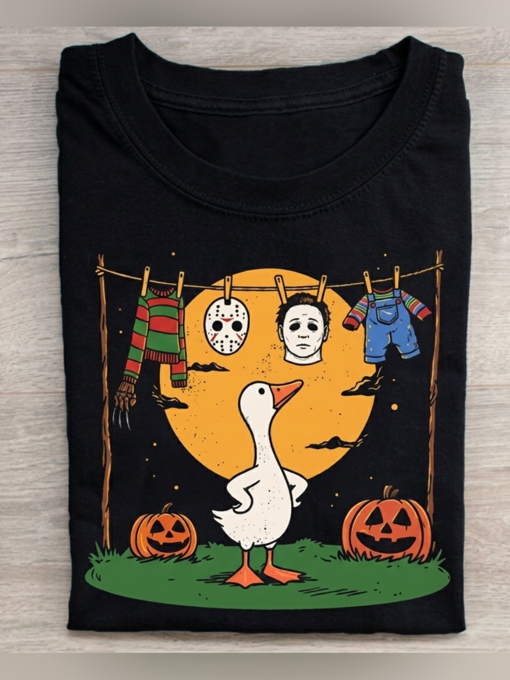 Halloween Goose Costume T-Shirt - Black Unisex